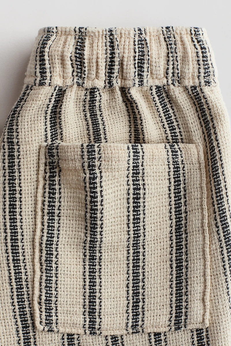 Textured Pull-On Pants