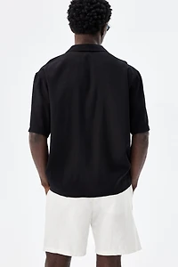Regular Fit Linen-Blend Shorts