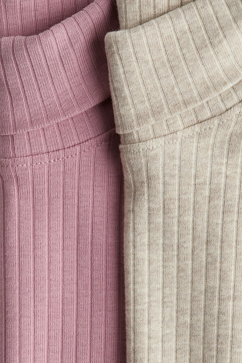 Lot de 2 hauts côtelés avec col roulé