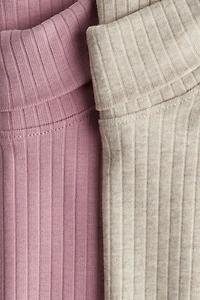 Lot de 2 hauts côtelés avec col roulé