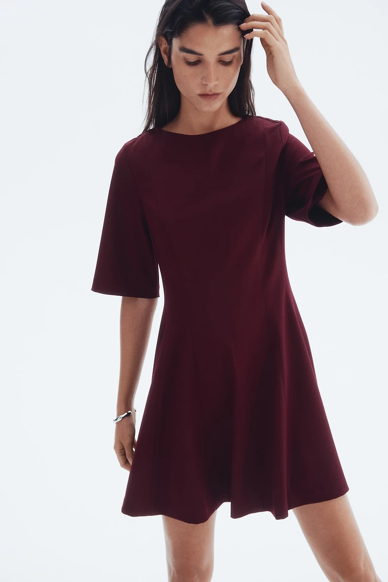 Twill Tapered-Waist Dress