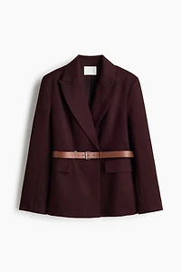 Belted Double-Breasted Blazer