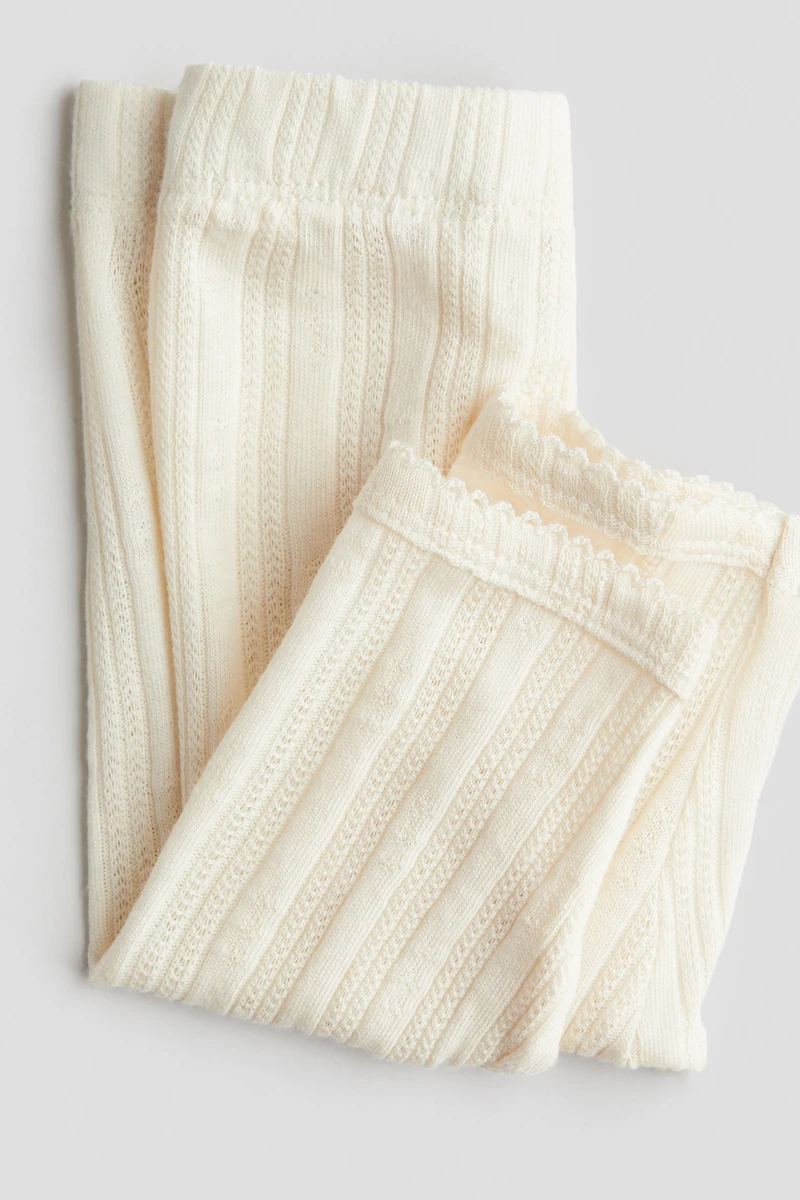 Legging en jersey de coton pointelle