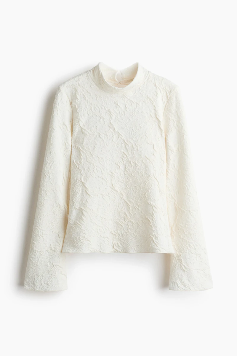 Haut découpé en jersey jacquard