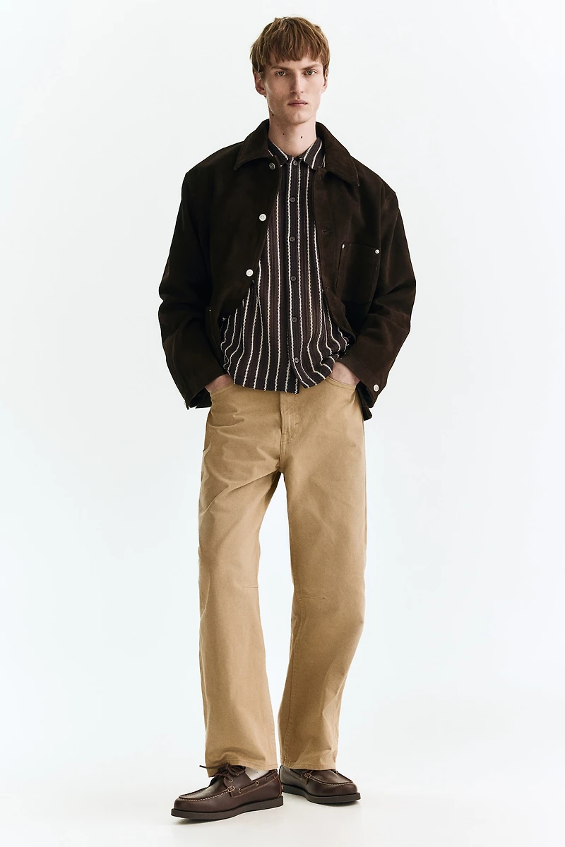 Chemise classique en tricot texturé