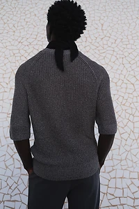 Regular-Fit Short-Sleeved Sweater