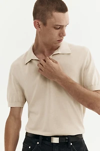 Regular-Fit V-Neck Polo Shirt