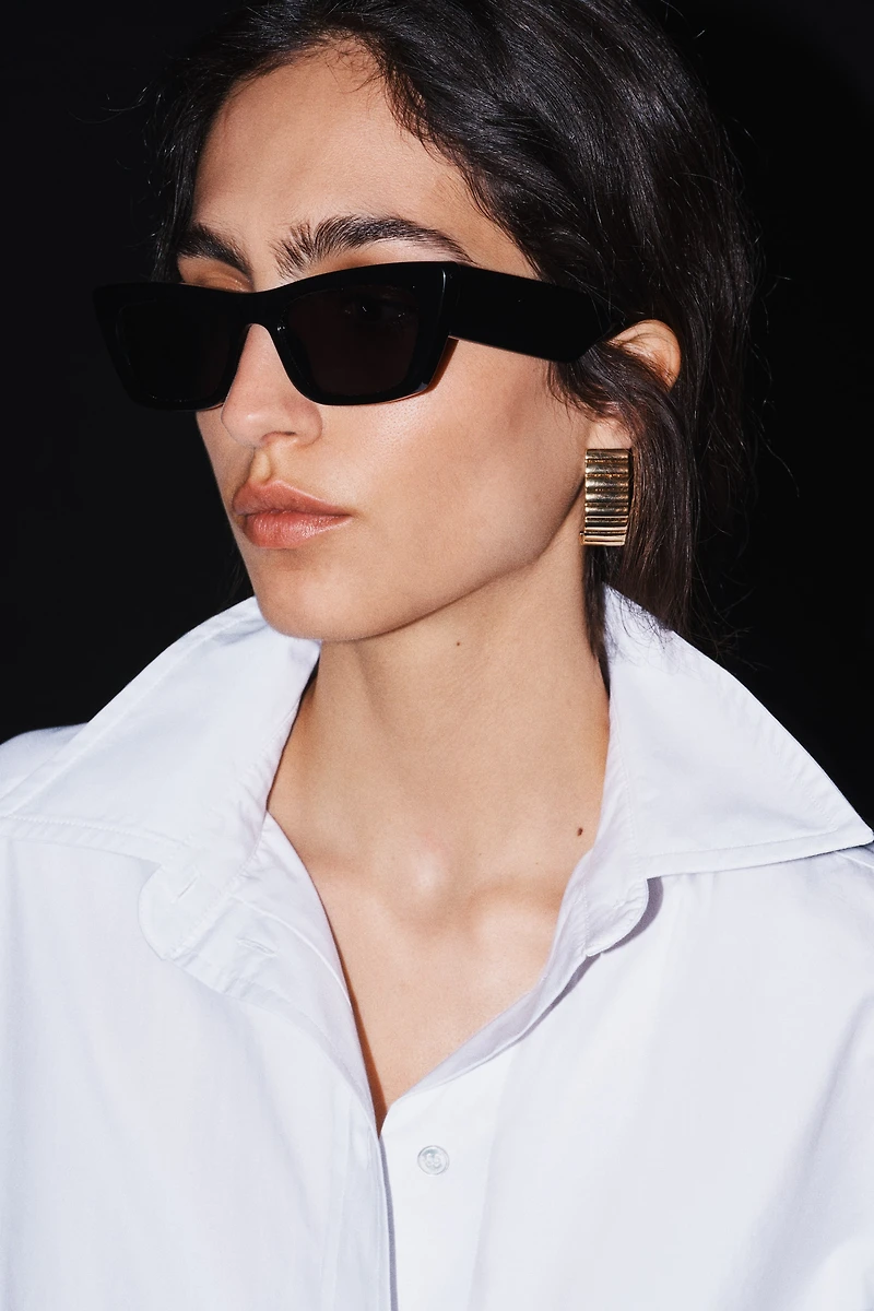 Elongated Cat-Eye Sunglasses