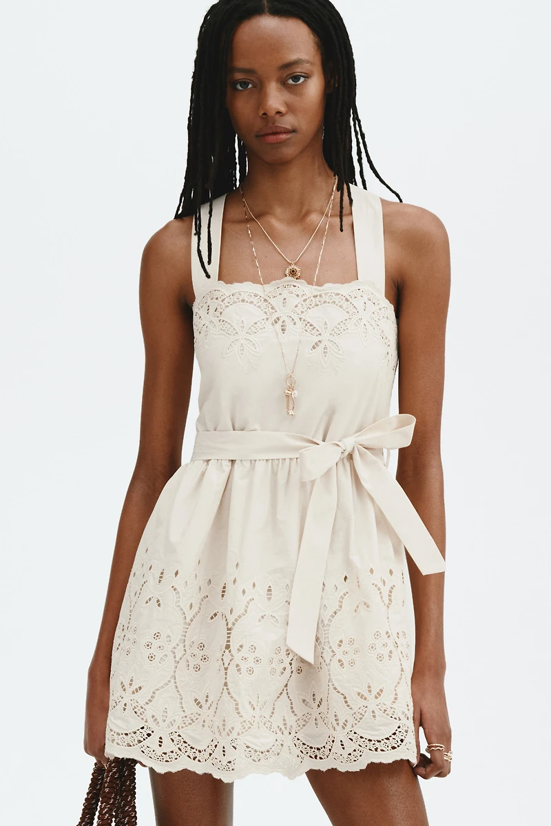 Dress with Eyelet Embroidery
