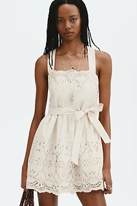 Dress with Eyelet Embroidery
