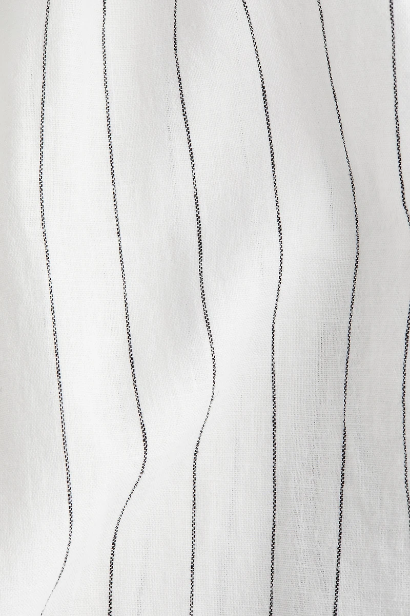 Linen-Blend Shirt Dress
