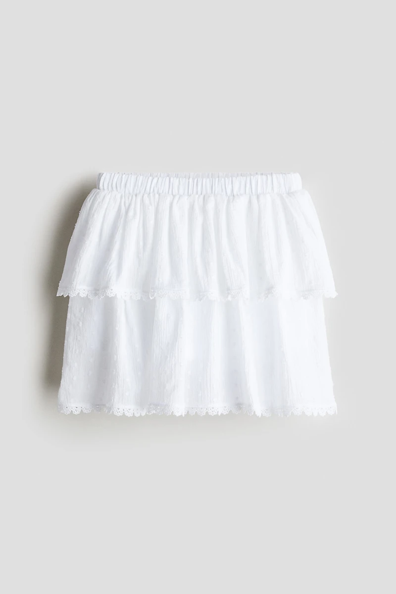 Tiered Cotton Skort