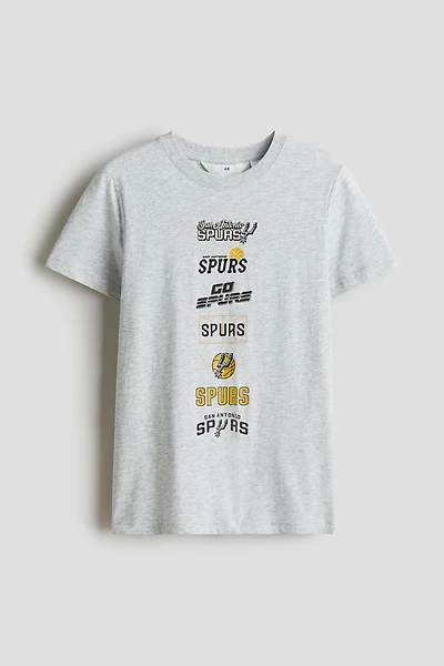 T-shirt en coton avec motif imprimé