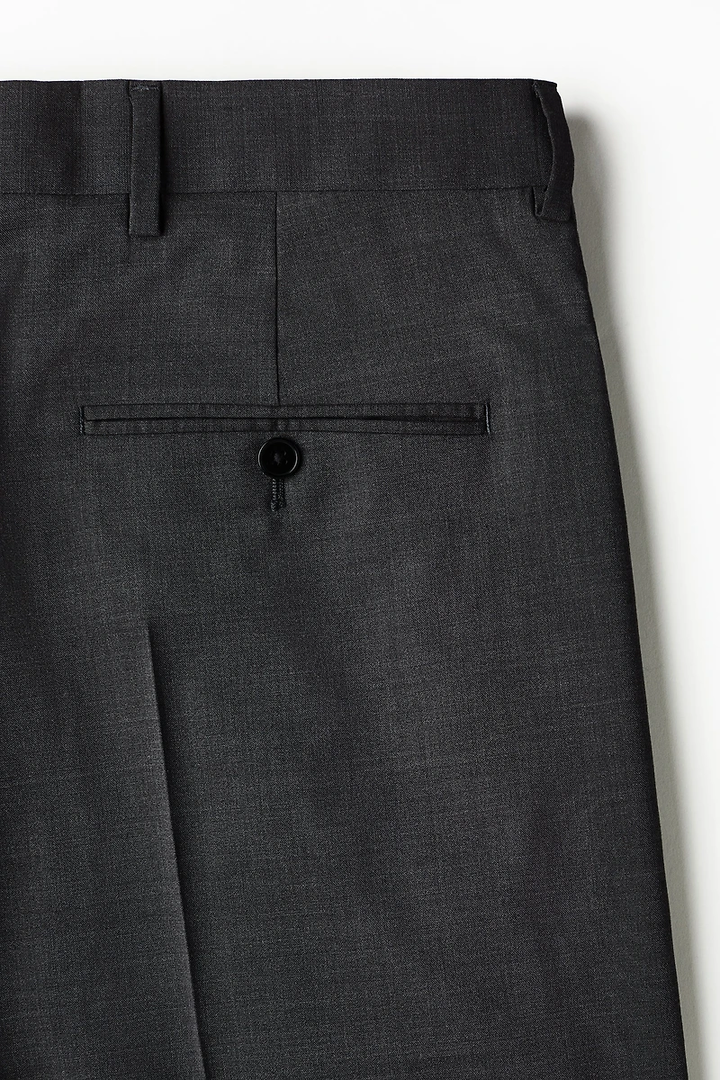 Loose-Fit Wool-Blend Tailored Pants