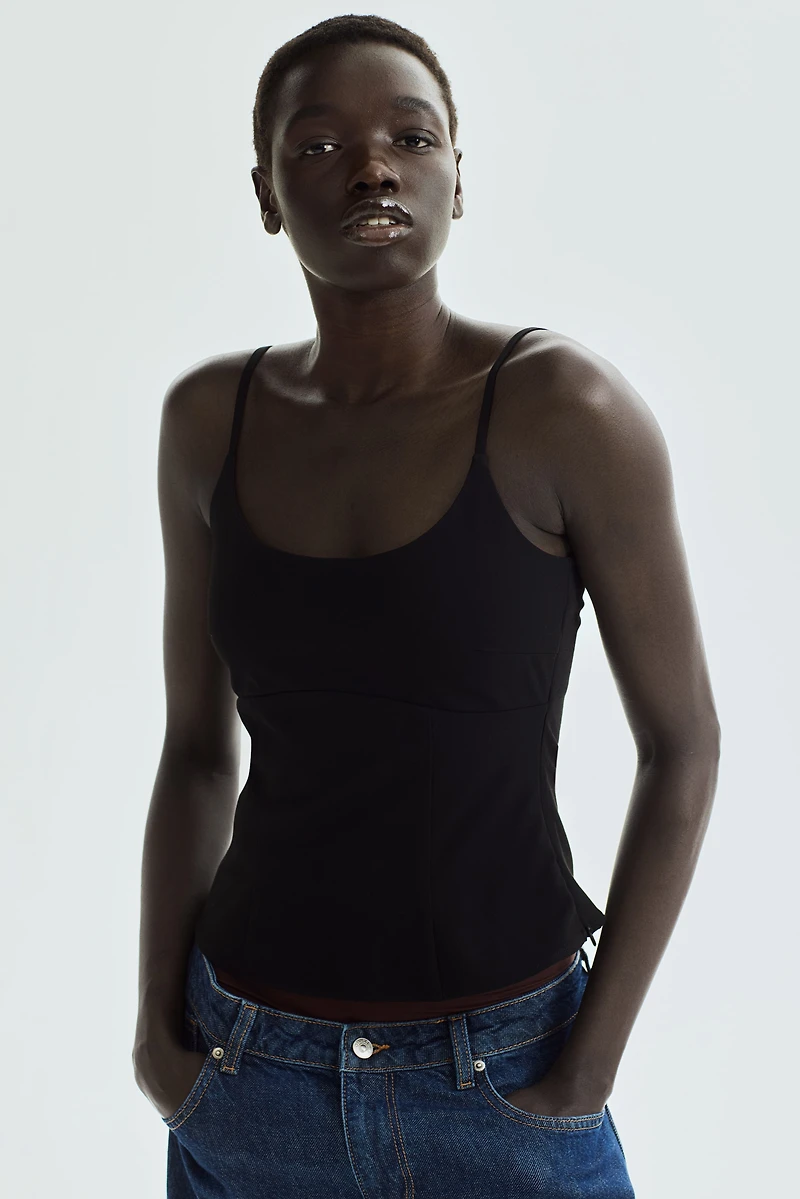 Corset-Style Camisole Top