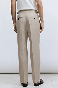 Regular Fit Wool-Blend Suit Pants
