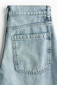 Jean taille haute coupe tonneau