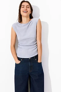 Textured jersey top