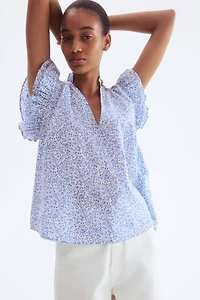 Ruffle-Trimmed Blouse