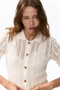 Crochet-Look Shirt