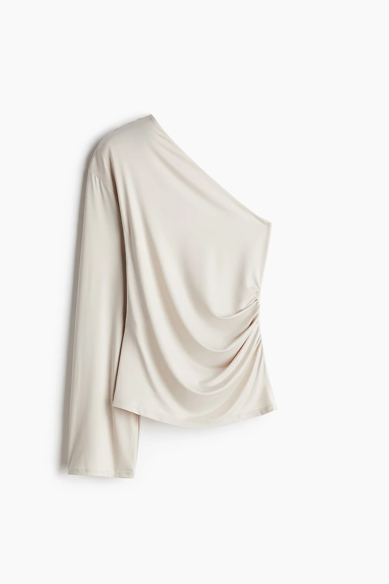 Draped One-Shoulder Top