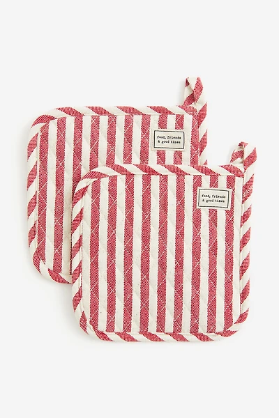 2-pack Striped Pot Holders
