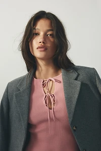 Minirobe en tricot côtelé