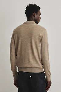 Polo classique en laine mérinos