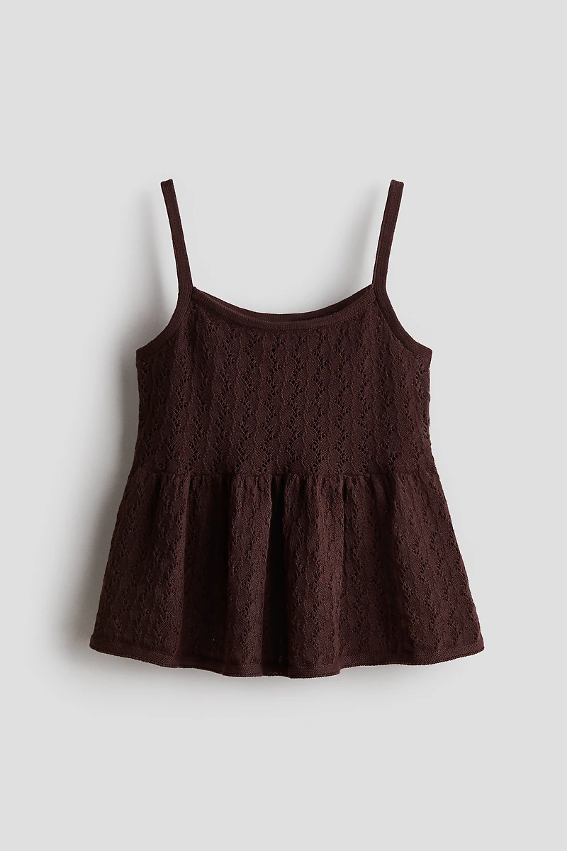 Pointelle-Knit Camisole Top