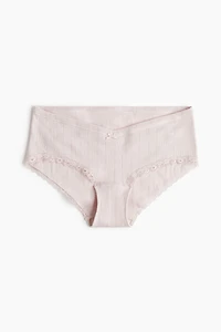 MAMA 3-Pack Lace-Trimmed Cotton Hipster Briefs