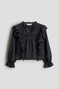 Ruffle-Trimmed Blouse