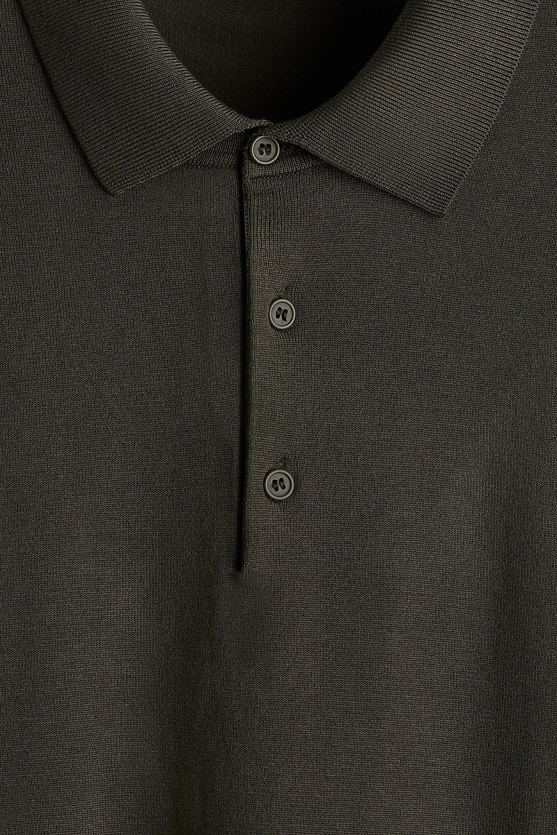 Regular-Fit Fine-Knit Polo Shirt