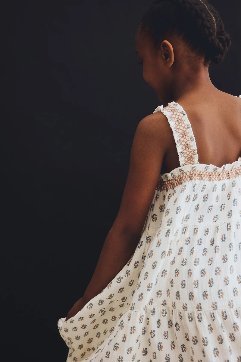 Cotton Muslin Shoulder-Strap Dress