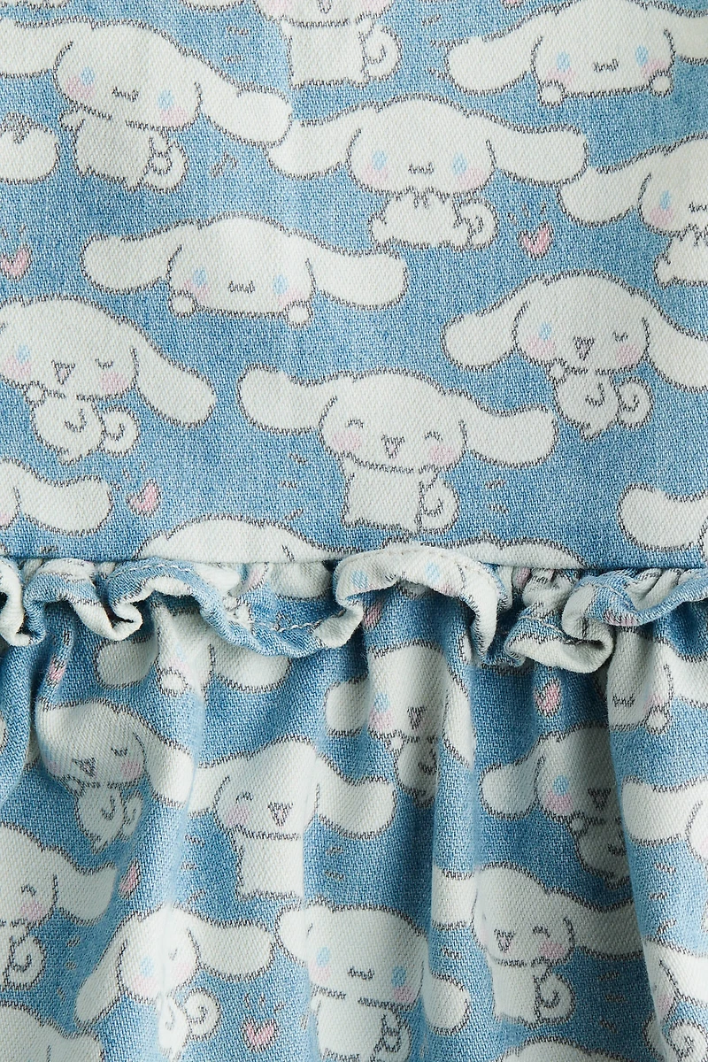 Printed Denim Dress
