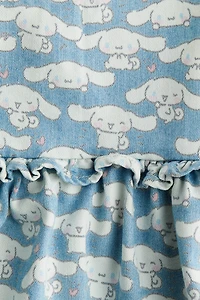 Printed Denim Dress