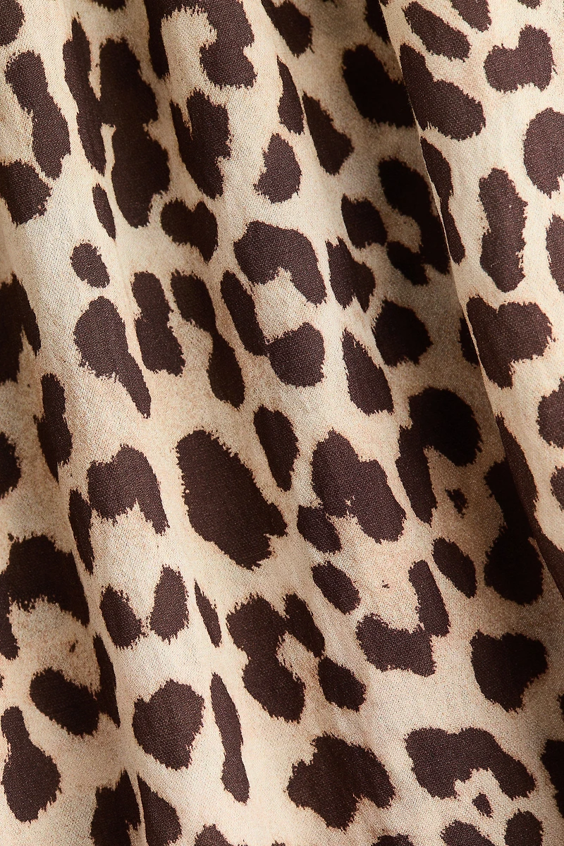 Smocked-Bodice Tie-Strap Dress