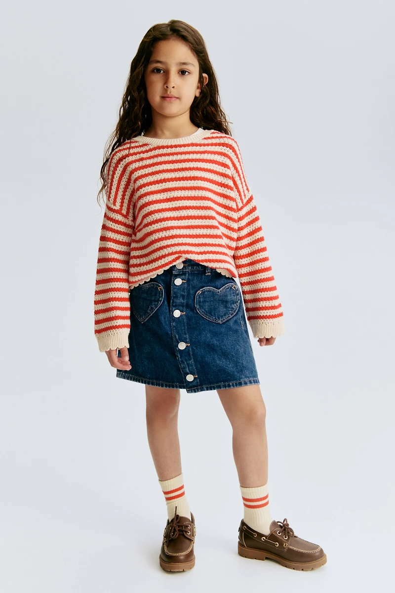 A-Line Denim Skirt