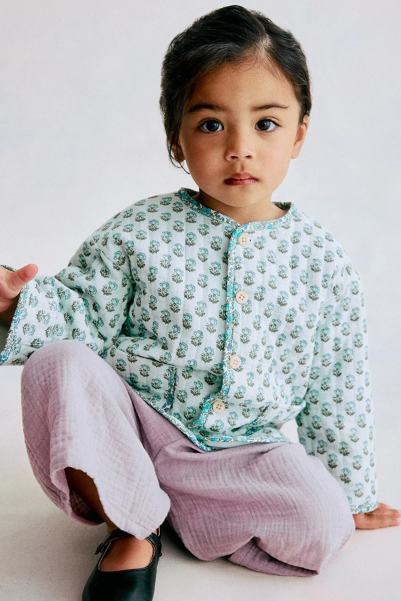 Quilted Patchwork-Print Jacket