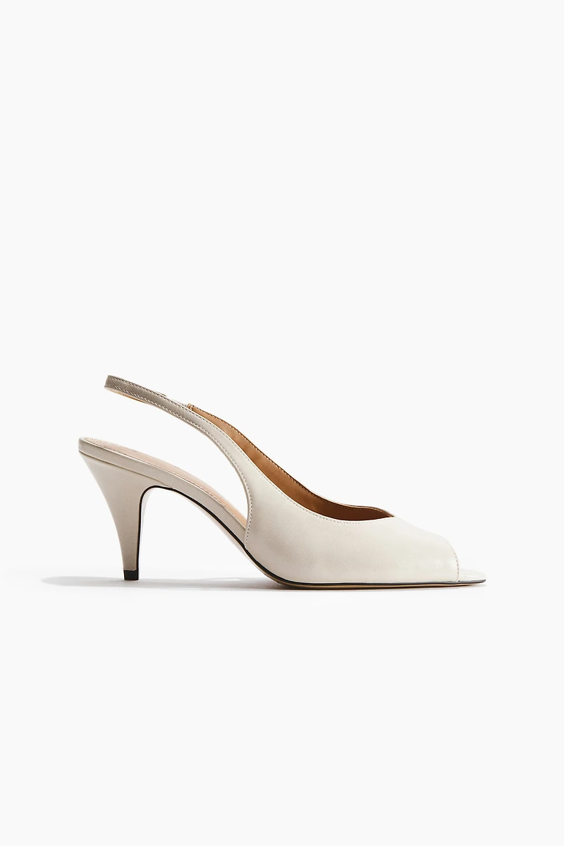 Slingback court shoes