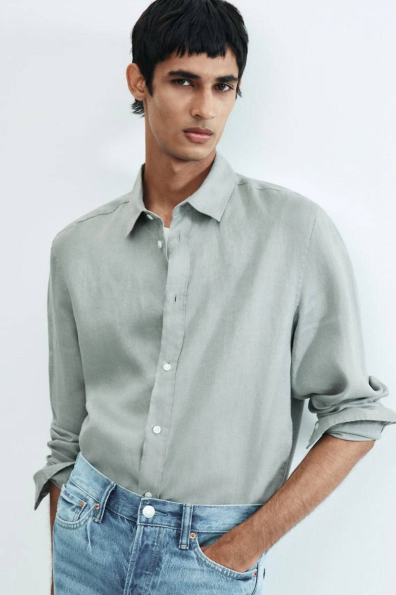 Regular-Fit Linen Shirt