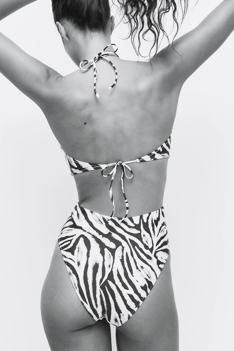 Padded-Cup High-Leg Swimsuit