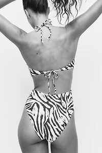 Padded-Cup High-Leg Swimsuit