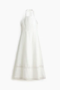 Robe dos nu en lin mélangé