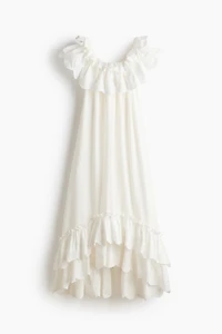 Ruffle-Trimmed Off-the-Shoulder Dress