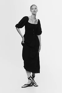 Robe à taille smockée