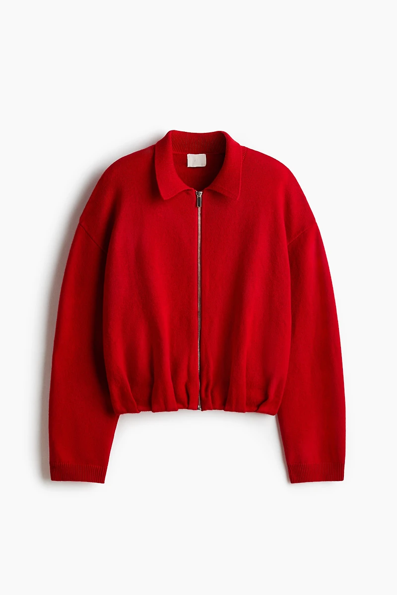 Oversized Cardigan with Zipper