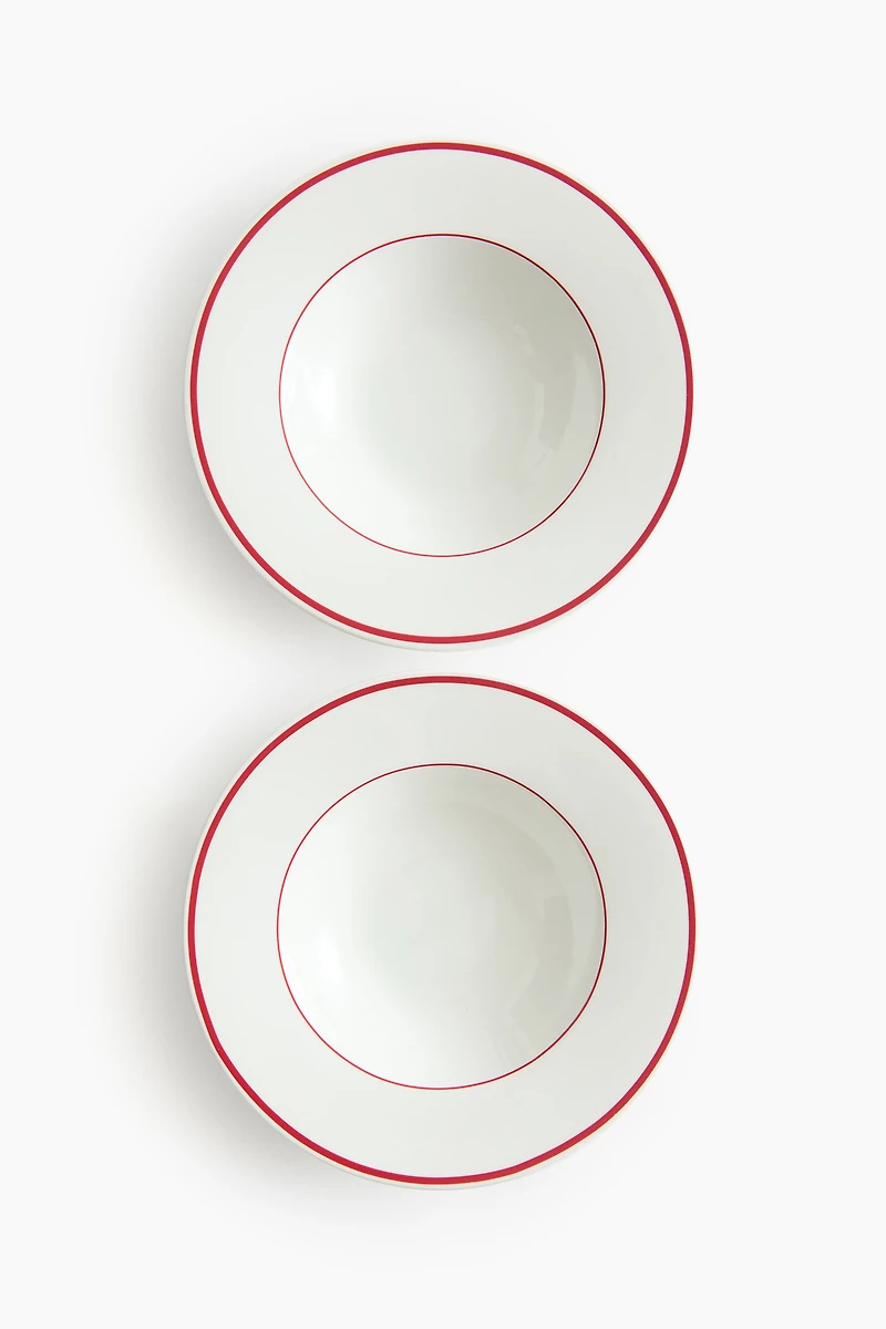 2-Pack Deep Porcelain Plates