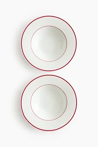 2-Pack Deep Porcelain Plates