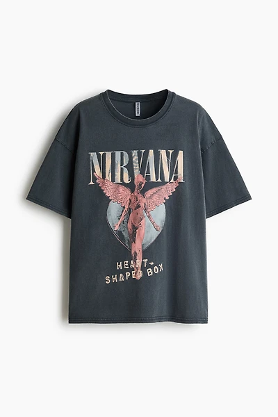 Oversized T-Shirt with Printed Motif