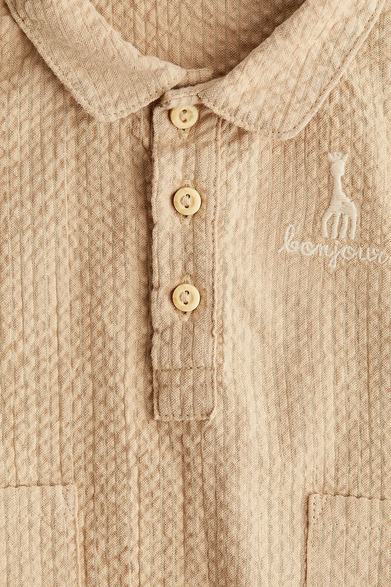 Cotton Seersucker Romper Suit
